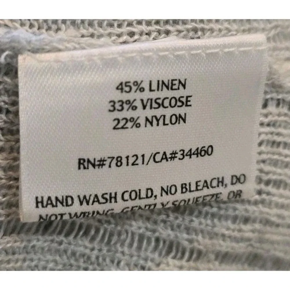 Eileen Fisher gray Italian Yarn knit cardigan sweater Lagenlook SZ M Retail $198